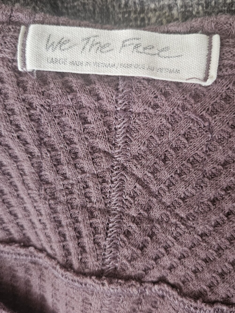 Free People Coraline Thermal Purple top. Large. 38ptp. We The Free - Picture 2 of 13